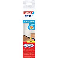 tesa TE05433-00100-00 Barra bajo puerta de PVC cepillo p-suelos lisos 1mx37mm blanco- Standard- No aplica